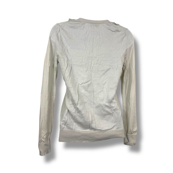 Ann Taylor Sweater Womens Small Petite Gray Old Money Cardigan Coquette Feminine - Picture 5 of 5